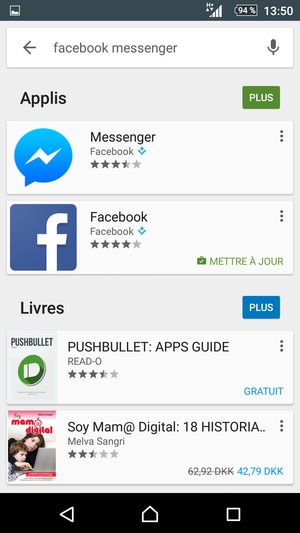 Sélectionnez l'appli