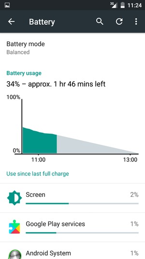 Select Battery mode