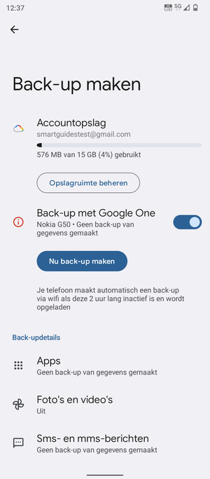 Selecteer Accountopslag