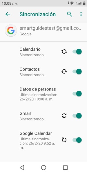Su información será sincronizada