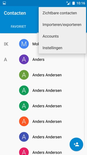 Selecteer Importeren/exporteren
