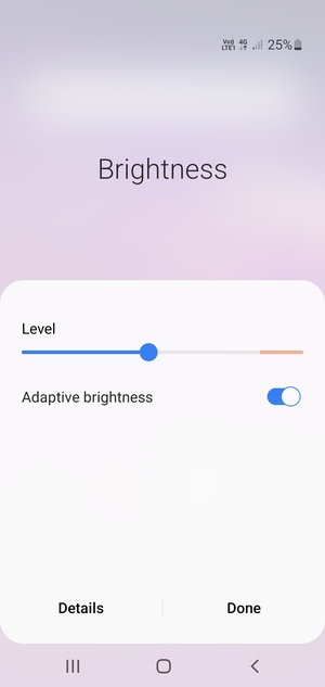 Turn on Adaptive brightness and select Done
