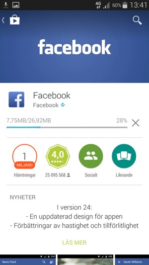 Vänta på att installationsprocessen avslutas