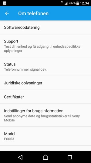 Vælg Softwareopdatering