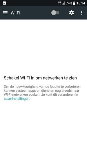 Schakel Wi-Fi in