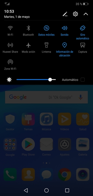 Desactive Información de ubicación
