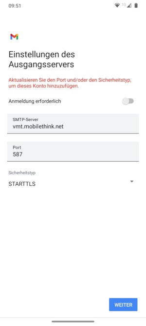 Wählen Sie Sicherheitstyp