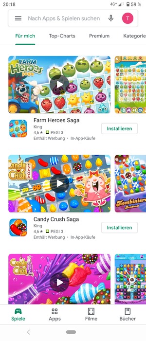 Wählen Sie die Suchleiste