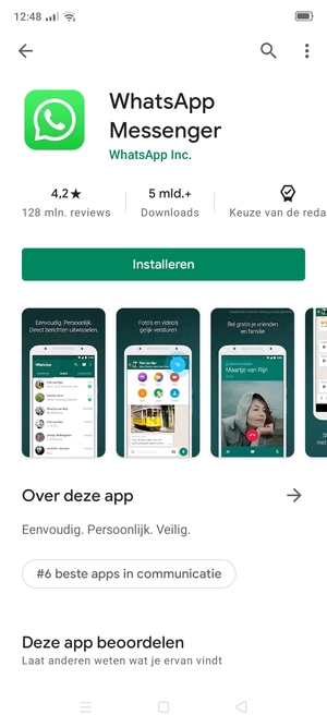 Selecteer Installeren