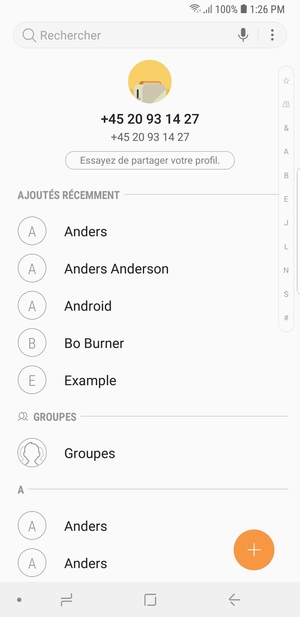 Sélectionnez le bouton du Menu