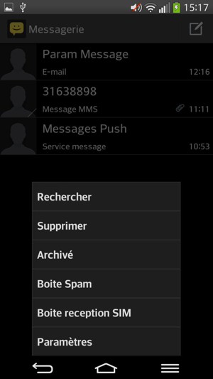 Sélectionnez Paramètres