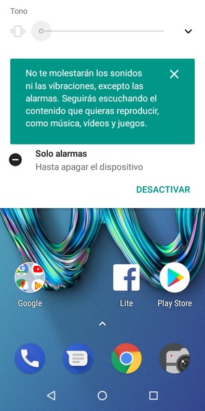 Presione una vez más para modo silencio