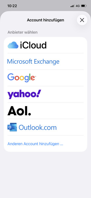 Wählen Sie Anderen Account hinzufügen...