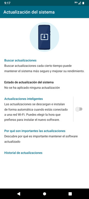 Seleccione Buscar actualizaciones