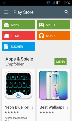 Wählen Sie die Suchen-Taste