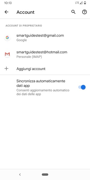 Seleziona il tuo account Google