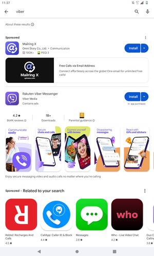 Select the app