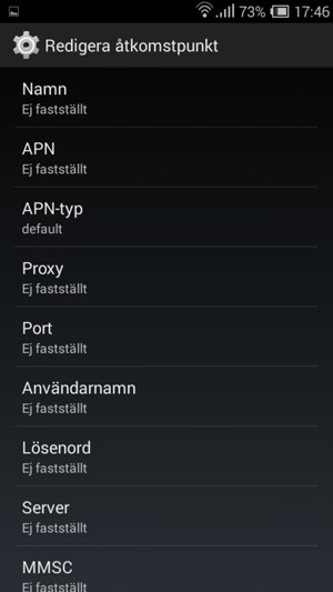 Ange internetinformation