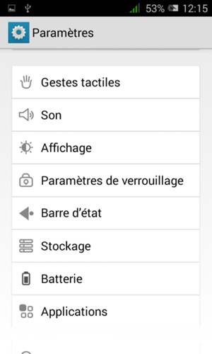 Faites défiler et sélectionnez Paramètres de verrouillage