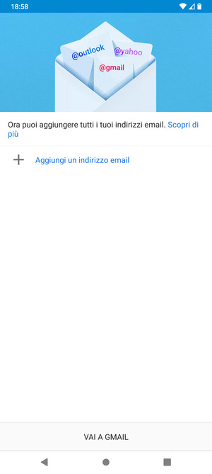 Seleziona Aggiungi un indirizzo email
