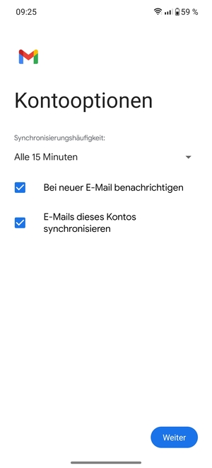 Wählen Sie Weiter