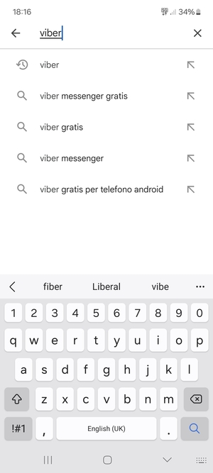Inserisci il nome dell'app e seleziona Ricerca