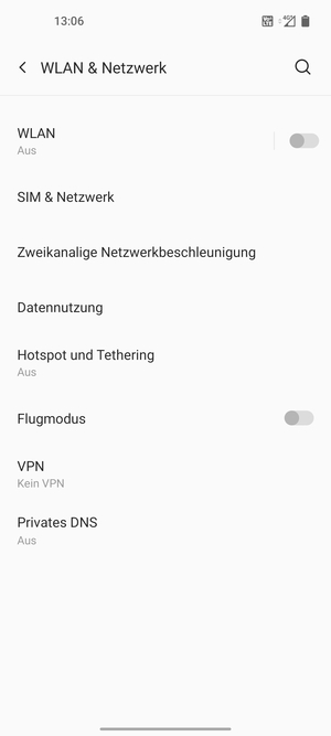 Wählen Sie Hotspot und Tethering