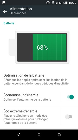 Activer le Économiseur d'énergie