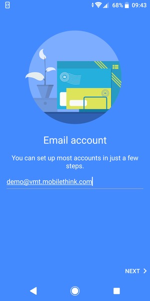 Enter your Email address and select NEXT