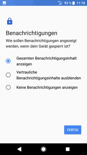 Wählen Sie die gewünschte Option und wählen Sie FERTIG