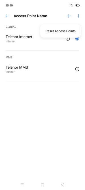 Select Reset Access Points