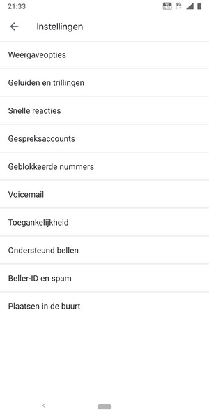 Selecteer Voicemail