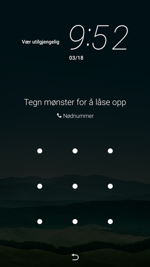 Telefonen din er nå sikret med en skjermlås.