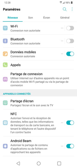 Sélectionnez Réseaux