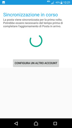 Attendi il completamento del processo di sincronizzazione