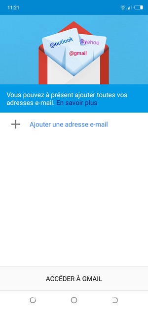 Sélectionnez Ajouter une adresse e-mail