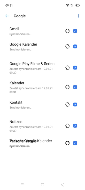 Ihre Daten werden synchronisiert
