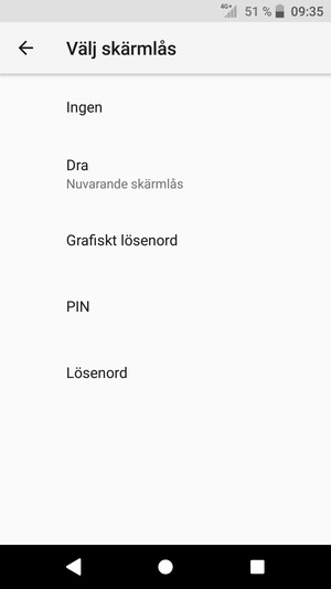Välj Grafiskt lösenord