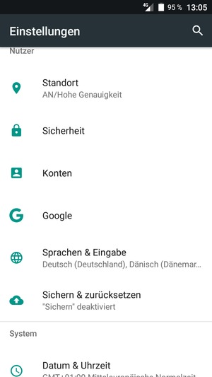 Wählen Sie Standort