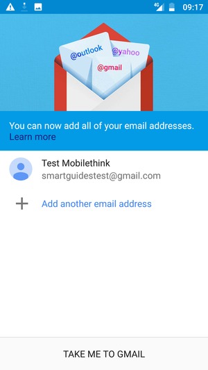 Select TAKE ME TO GMAIL