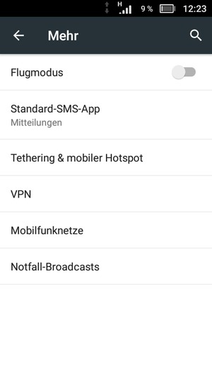 Wählen Sie Mobilfunknetze