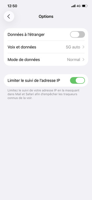 Sélectionnez Voix et données