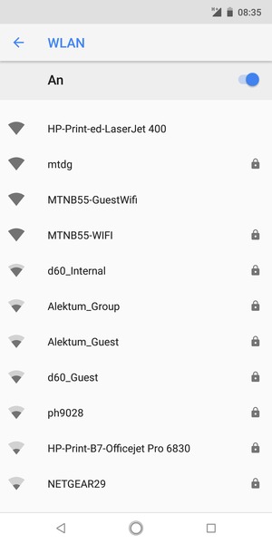 Wählen Sie das Wireless-Netzwerk, zu dem Sie eine Verbindung herstellen möchten