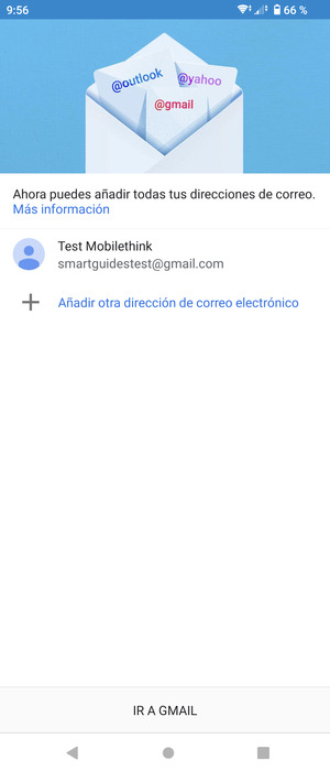 Seleccione IR A GMAIL