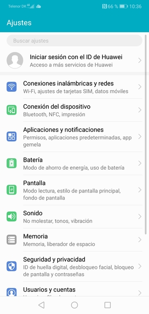 Seleccione Conexiones inalámbricas y redes