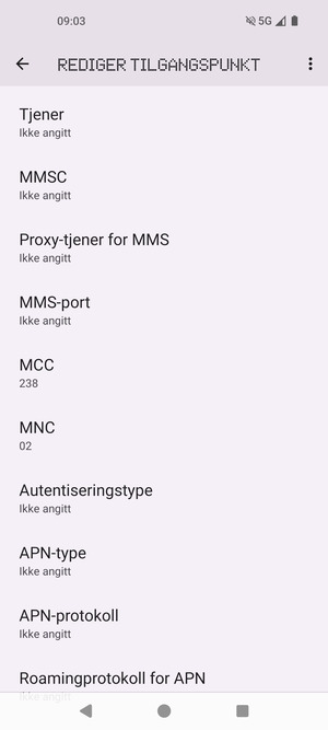 Bla ned og skriv inn MMS-informasjon