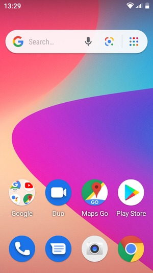 To copy your contacts from the SIM card, return to the Home screen and swipe up