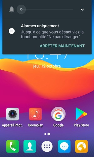Appuyez une fois de plus pour passer en mode silencieux