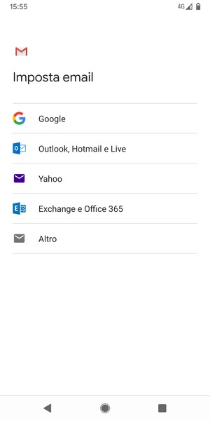 Seleziona Outlook, Hotmail e Live