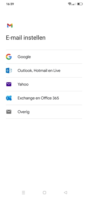 Selecteer Google